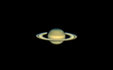 土星の環の変化(前写真より約1年後)　２０１２年５月２７日