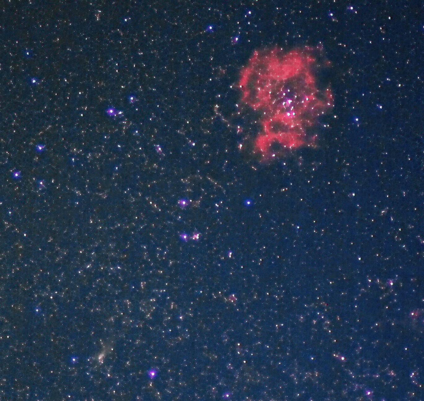 バラ星雲とジャコビニ・ジンナー彗星(21P)　2018.09.28