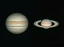 10ｃｍによる木星と土星　　2021.08.30