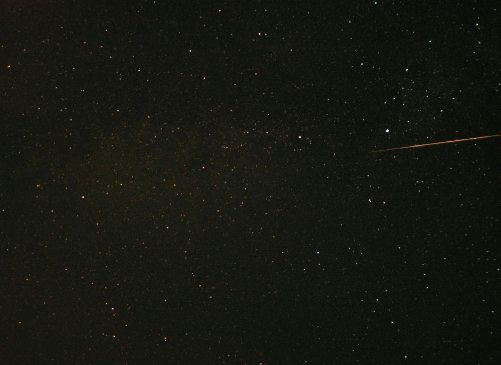 白鳥座を流れるペルセウス座流星　13.08.2004