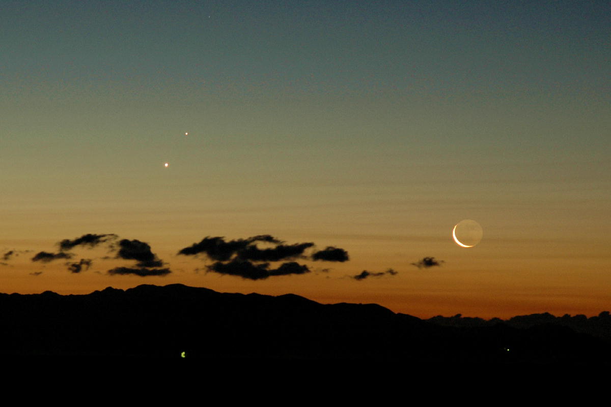 水星、金星、月　２００５．０１．０９
