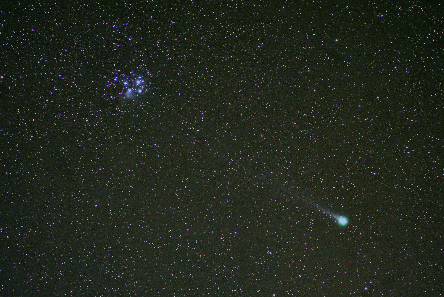 ラブジョイ彗星とＭ４５　2015.01.19　清水区大平