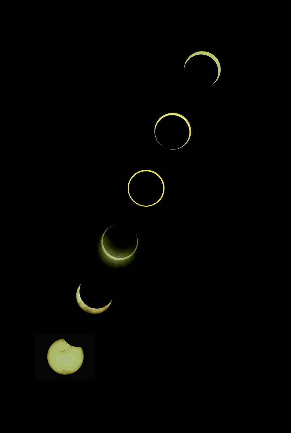 金環日食　連続合成　2012.05.21