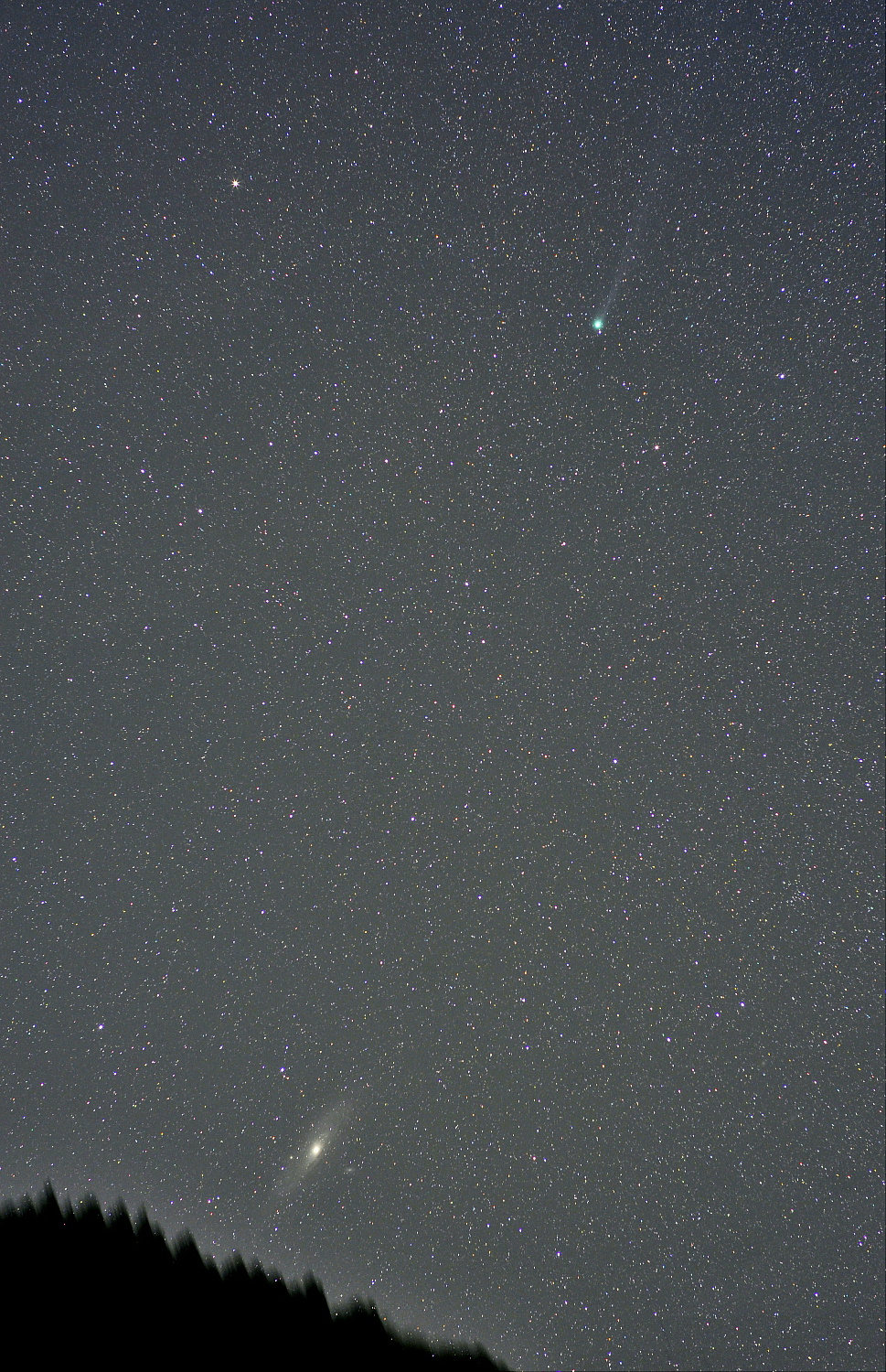 Ｍ３１とラブジョイＱ２彗星　2105.02.13　西里
