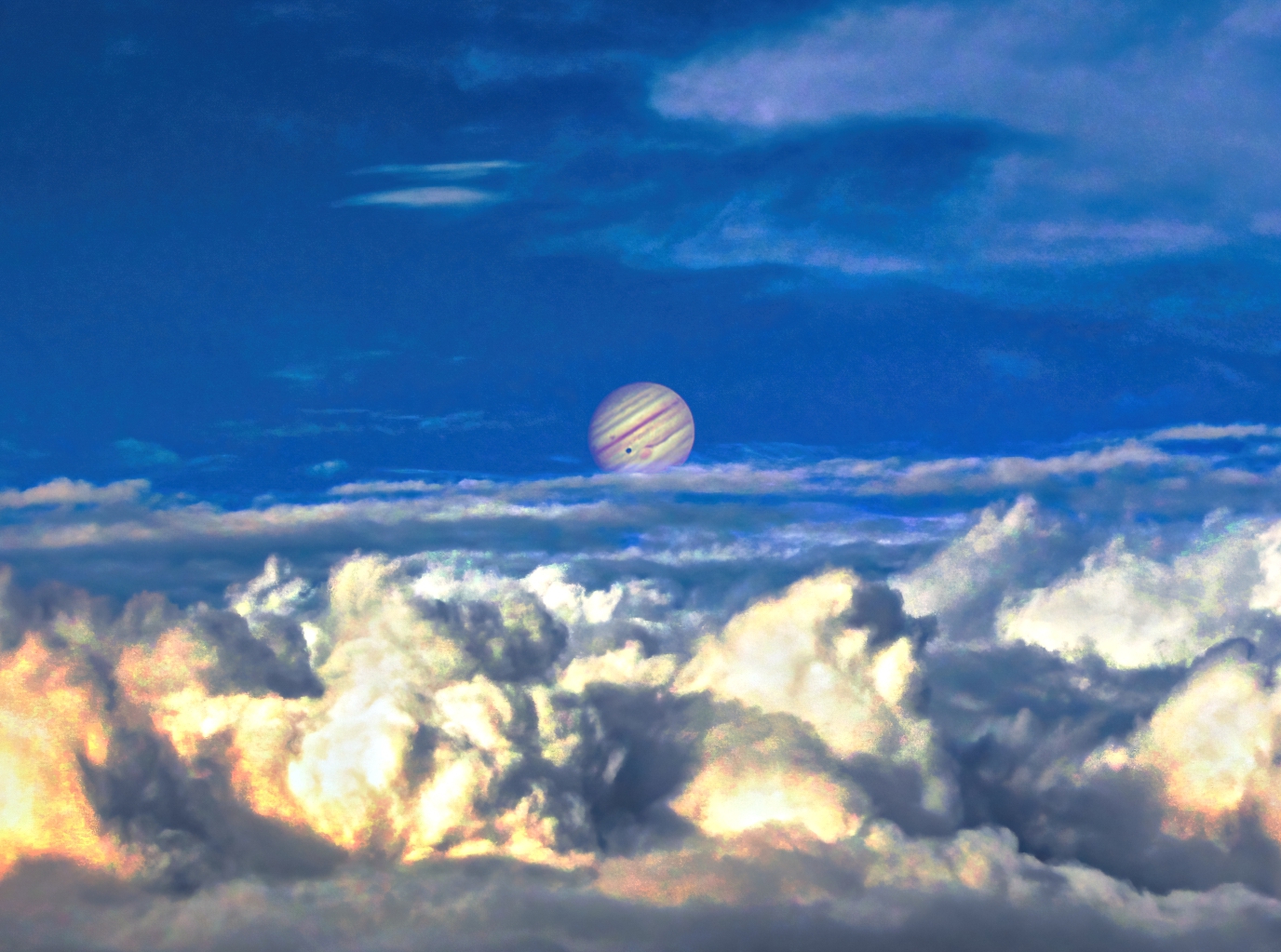 雲と木星　イメージ合成