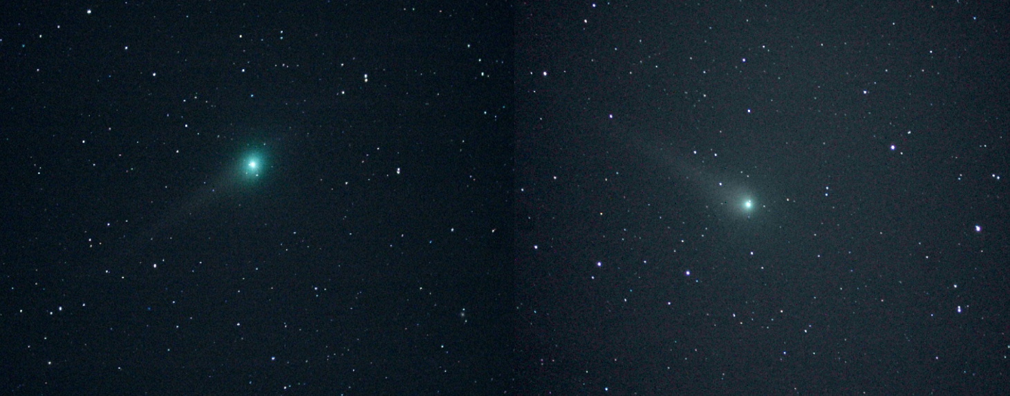 ル−リン彗星の尾の反転　　２００９年２月２２日と３月２日