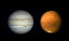 同一夜の木星と木星火星　　　2020.09.04〜05